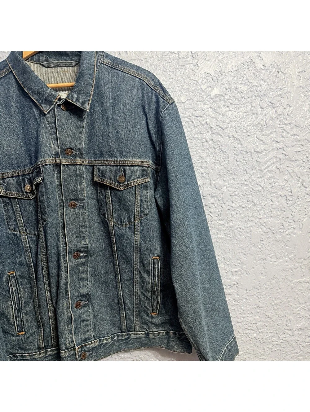 Levi Strauss Signature Men’s Trucker Jean Jacket Blue XL Button Front Pockets